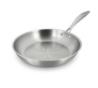 MENASTYL - Poêle inox 18/10 Triply 28cm tous feux dont induction fabriquée en France - sans PFAS ni substances nocives - Compatible lave-vaisselle - Poignée rivetée - 6020487