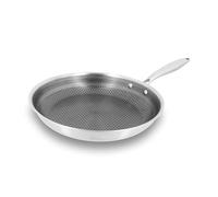 MENASTYL - Poêle inox 28 cm Trinox antiadhésive tous feux dont induction - Revêtement céramique sans PFAS - Structure triply professionnelle - Poignée rivetée - Lave-vaisselle - 6021062