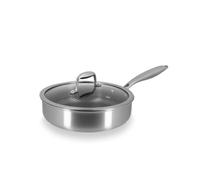 MENASTYL - Sauteuse inox 24 cm Trinox antiadhésive tous feux dont induction - Revêtement céramique sans PFAS - Structure triply professionnelle - Poignée rivetée - Lave-vaisselle - 6021066