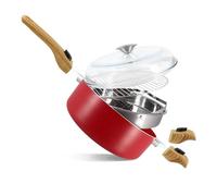 MENASTYL - Set culinaire multi-usages amovible Magenta 28cm en aluminium - Ustensile tout-en-un compatible tous feux et lave-vaisselle - Revêtement en céramique - 6020895