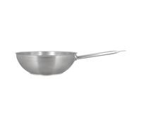 MENASTYL - Wok inox 30 cm tous feux dont induction - Gamme Professionnel - Fond sandwich aluminium - Poignées tubulaires - Sans PFAS/PTFE/PFOA - 7520065