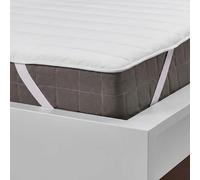 MENDALE Surmatelas 2,5 cm, souple et soutenant, matelas de lit confortable et durable avec sangles élastiques faciles à ajuster, hypoallergénique et lavable en machine, 135 x 200 cm