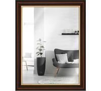 MendeFrames miroir mural H015 avec bord doré, bronze, 30x90 cm