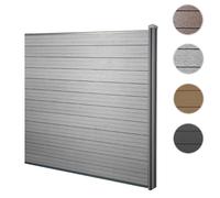 Wpc Pare-Vue Sarthe, Abat-Vent, Poteau En Wpc Élément D'élargissement, 1,88m Gris Gris