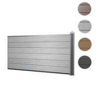 Wpc Pare-Vue Sarthe, Abat-Vent, Poteau En Wpc Élément D'extension Bas, 1,88m Gris Gris