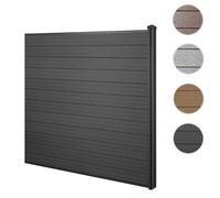 Wpc Pare-Vue Sarthe, Abat-Vent, Poteau En Wpc Élément D'extension, 1,88m Anthracite Gris