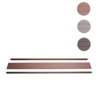 Set De Finition Pour Brise-Vue En Wpc Sarthe, Profil De Finition Brise-Vent 180cm, Brun Marron