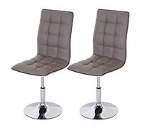 Mendler 2X Chaise de Salle à Manger HWC-C41, Fauteuil, Similicuir - Taupe