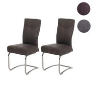 Mendler 2x Chaise Salle à Manger HWC-G56 - Gris