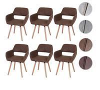 Mendler 6x Chaise HWC-A50 II - Marron