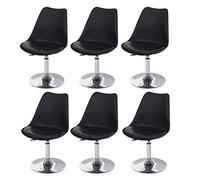 Mendler 6X Chaise pivotante Malmö T501, Hauteur réglable, Similicuir - Noir