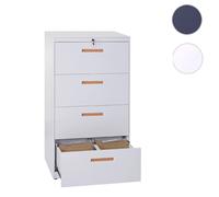 Meuble pour dossiers Suspendus Boston A10, Acier, 132x76x46 cm, Blanc