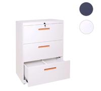 Armoire à dossiers suspendus HWC-A10, armoire de bureau A4 verrouillable 103x76x46cm blanc