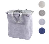 Mendler Bac à linge rectangulaire - Gris
