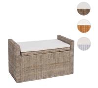 Mendler Banc coffre en rotin