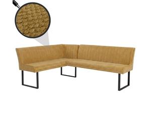 Mendler Banc d'angle HWC-O82 159 x 210 cm Jaune Moutarde