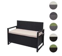 Mendler Banc de jardin 2 places en résine tressée