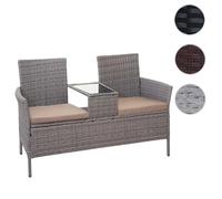 Mendler Banc de jardin résine tressée