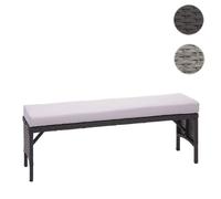 Mendler Banc de jardin résine tressée - Noir