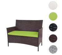 Mendler Banc de jardin résine tressée - Vert