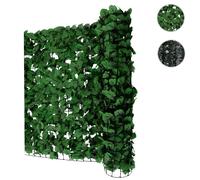 Pare-vue balcon feuilles foncés, abat-vent, enveloppement pour terrasse, clôture ~ 300x150cm