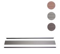 Set de finition pour brise-vue WPC Sarthe, profil de finition brise-vent, poteaux alu ~ 180cm, gris
