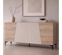 Mendler Buffet HWC-Q83, MDF mélaminé 80x160x42 cm - Aspect chêne