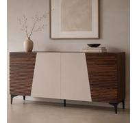 Mendler Buffet HWC-Q83, MDF mélaminé 80x160x42 cm - Aspect Noyer