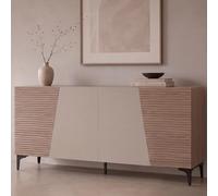 Mendler Buffet HWC-Q83, MDF mélaminé 80x160x42 cm - Aspect Noyer Clair