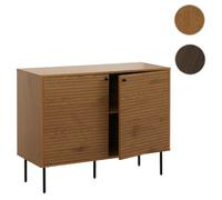 Sideboard HWC-N78, Commode Armoire Buffet, style scandinave Métal Bois Mélamine MVG 86x110x40cm ~ naturel