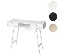 Mendler Bureau d'appoint avec tiroirs - Blanc