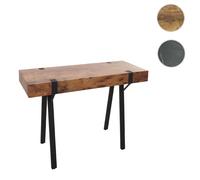 Table Console Hwc-L54, Table De Téléphone Table De Travail Table D'appoint Table De Rangement, Métal 75x100x40cm Chêne Sauvage Foncé Multicolore