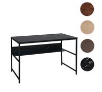 Mendler Bureau HWC-K80 – métal et MDF 120x60 cm aspect marbre noir
