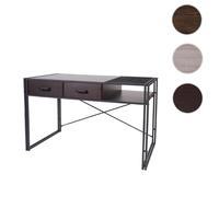 Mendler Bureau industriel avec caisson - Brun
