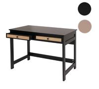 Mendler Bureau informatique en pin - Noir