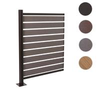 Clôture pour poubelles en aluminium HWC-K57 élément d'extension 130x100x6cm gris