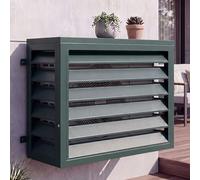 Mendler Cache pour climatiseur/échangeur Thermique HWC-O43, Cache pour Grille de Protection, métal 73 x 97 x 38 cm - Vert