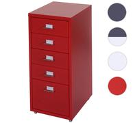 Mendler Caisson 5 tiroirs - Rouge