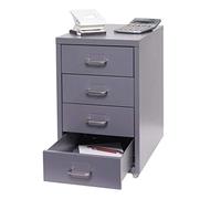Mendler Caisson à roulettes Boston T851 48x28x41cm Gris foncé