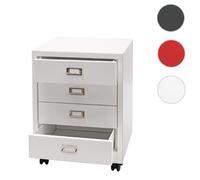Mendler Caisson de bureau 4 tiroirs - Blanc