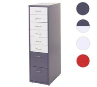 Mendler Caisson de bureau 8 tiroirs - Gris foncé