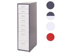 Mendler Caisson de bureau 8 tiroirs - Gris foncé