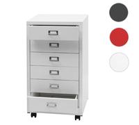 Mendler Caisson de bureau à roulettes - Blanc