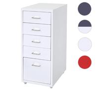 Mendler Caisson de bureau à roulettes - Blanc