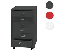 Mendler Caisson de bureau à roulettes - Gris foncé