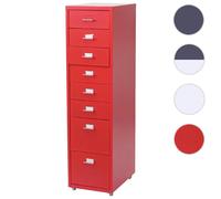Mendler Caisson de bureau à roulettes - Rouge
