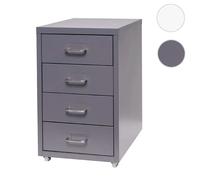 Mendler Caisson de bureau acier - Gris foncé