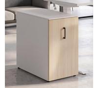 Mendler Caisson de Rangement HWC-Q27 sur roulettes métal 74x43x80cm Blanc façade en Bois