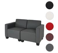 Mendler Canapé droit 2 places - Gris foncé