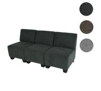 Modular Canapé 3 places Lyon, tissu/textile gris anthracite, sans accoudoirs
